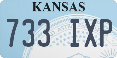 KS license plate 733IXP