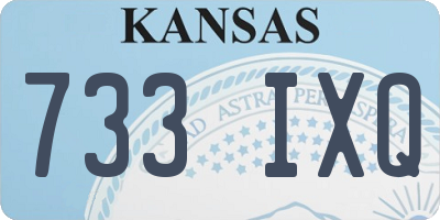 KS license plate 733IXQ