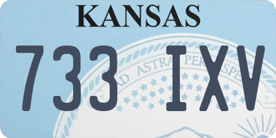KS license plate 733IXV