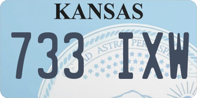 KS license plate 733IXW