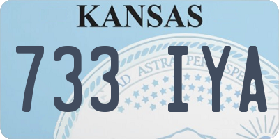 KS license plate 733IYA