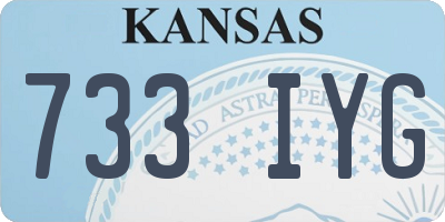 KS license plate 733IYG