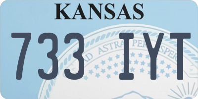 KS license plate 733IYT