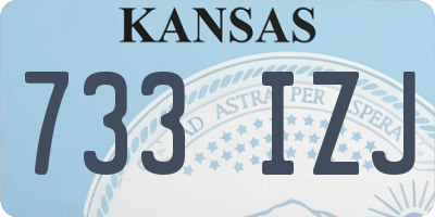 KS license plate 733IZJ