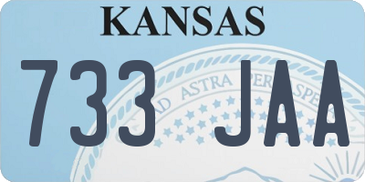 KS license plate 733JAA