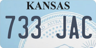 KS license plate 733JAC
