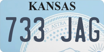 KS license plate 733JAG
