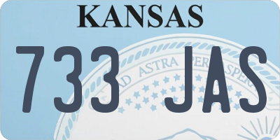 KS license plate 733JAS