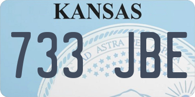 KS license plate 733JBE