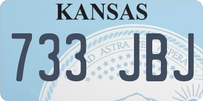 KS license plate 733JBJ