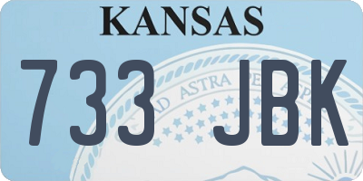 KS license plate 733JBK