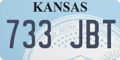 KS license plate 733JBT
