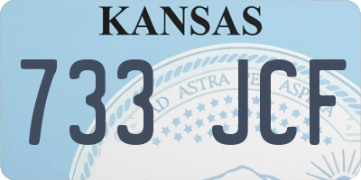 KS license plate 733JCF