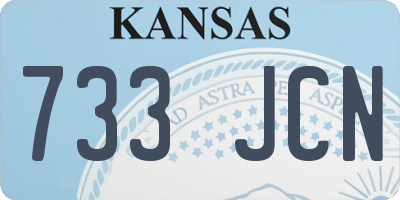 KS license plate 733JCN