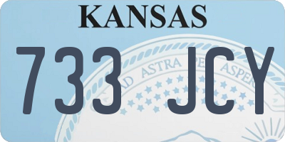 KS license plate 733JCY