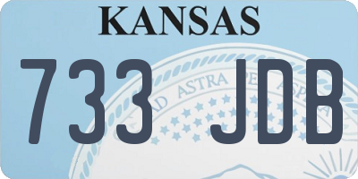 KS license plate 733JDB