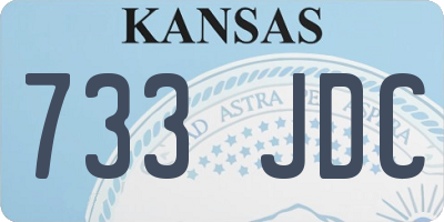 KS license plate 733JDC