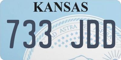KS license plate 733JDD