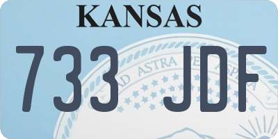 KS license plate 733JDF