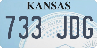 KS license plate 733JDG