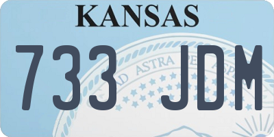 KS license plate 733JDM