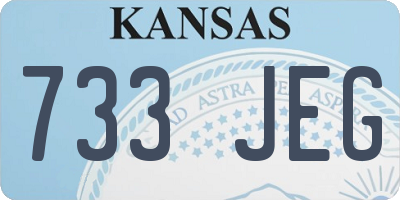 KS license plate 733JEG