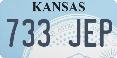 KS license plate 733JEP