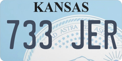 KS license plate 733JER