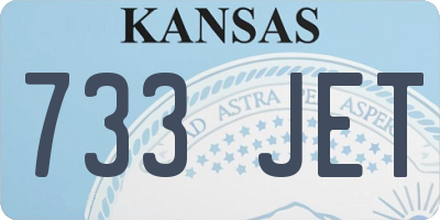 KS license plate 733JET