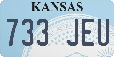 KS license plate 733JEU