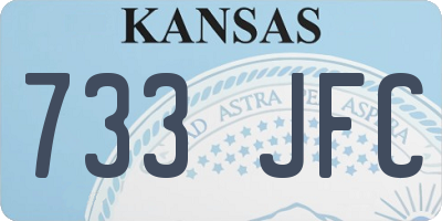 KS license plate 733JFC