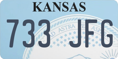 KS license plate 733JFG