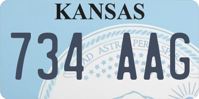 KS license plate 734AAG