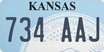 KS license plate 734AAJ