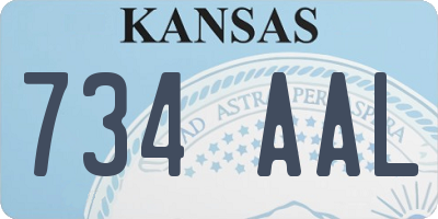 KS license plate 734AAL