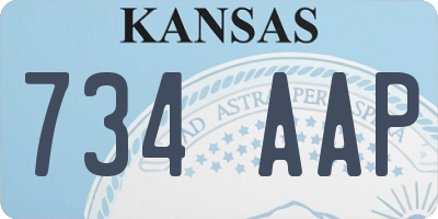 KS license plate 734AAP