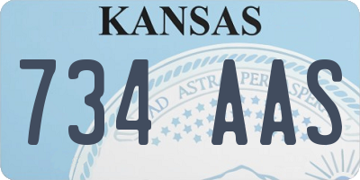 KS license plate 734AAS