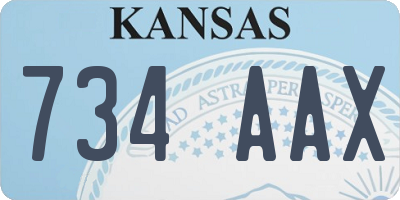 KS license plate 734AAX