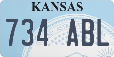 KS license plate 734ABL