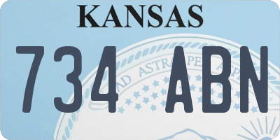KS license plate 734ABN