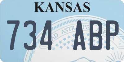 KS license plate 734ABP