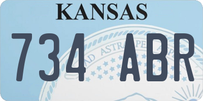 KS license plate 734ABR