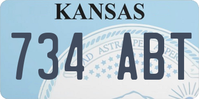 KS license plate 734ABT