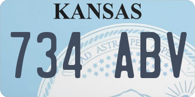 KS license plate 734ABV