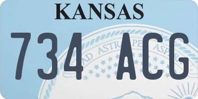 KS license plate 734ACG