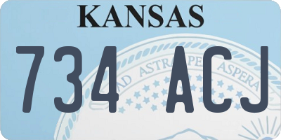 KS license plate 734ACJ