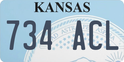 KS license plate 734ACL