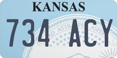 KS license plate 734ACY