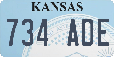 KS license plate 734ADE