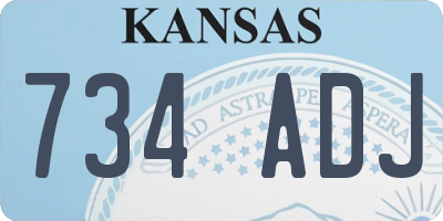 KS license plate 734ADJ
